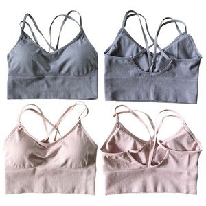 Sports Bra BUNDLE DEAL! Yoga Bras | Workout Tops | Breathable | Crisscross | S